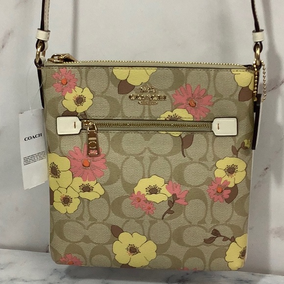 NWT- COACH Mini Rowan File Bag in Signature Canvas. Crossbody - Picture 2 of 4